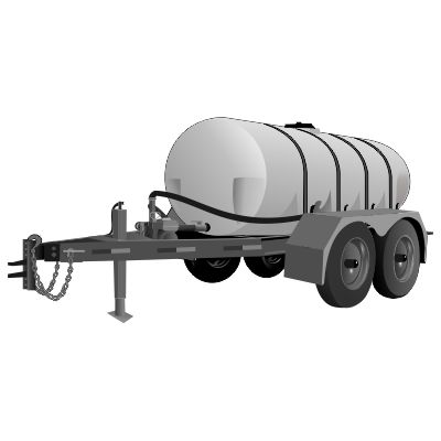 Drawing of a 1610 gallon AquaDOT water trailer