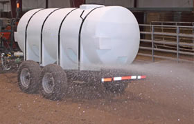 arena sprayer trailer can serve dual purpose as deicer trailer in winter